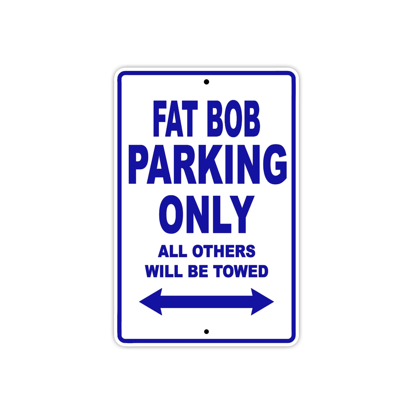 Harley Davidson Fat Bob Parking Only All Others Will Be Towed Aluminum Decor Garage Sign