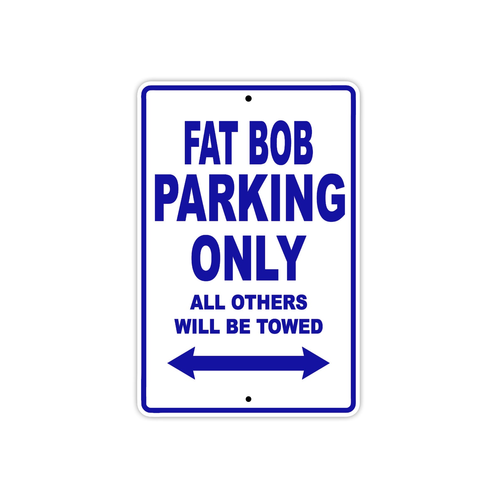 Harley Davidson Fat Bob Parking Only All Others Will Be Towed Aluminum Decor Garage Sign