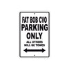 Harley Davidson Fat Bob CVO Parking Only All Others Will Be Towed Aluminum Decor Garage Sign