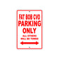 Harley Davidson Fat Bob CVO Parking Only All Others Will Be Towed Aluminum Decor Garage Sign