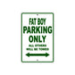 Harley Davidson Fat Boy Parking Only All Others Will Be Towed Aluminum Decor Garage Sign