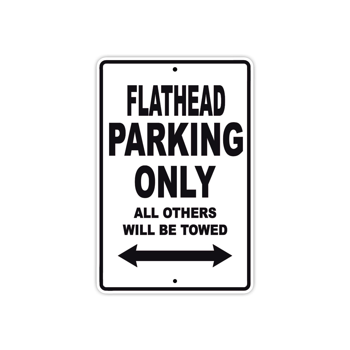 Harley Davidson Flathead Parking Only All Others Will Be Towed Aluminum Decor Garage Sign
