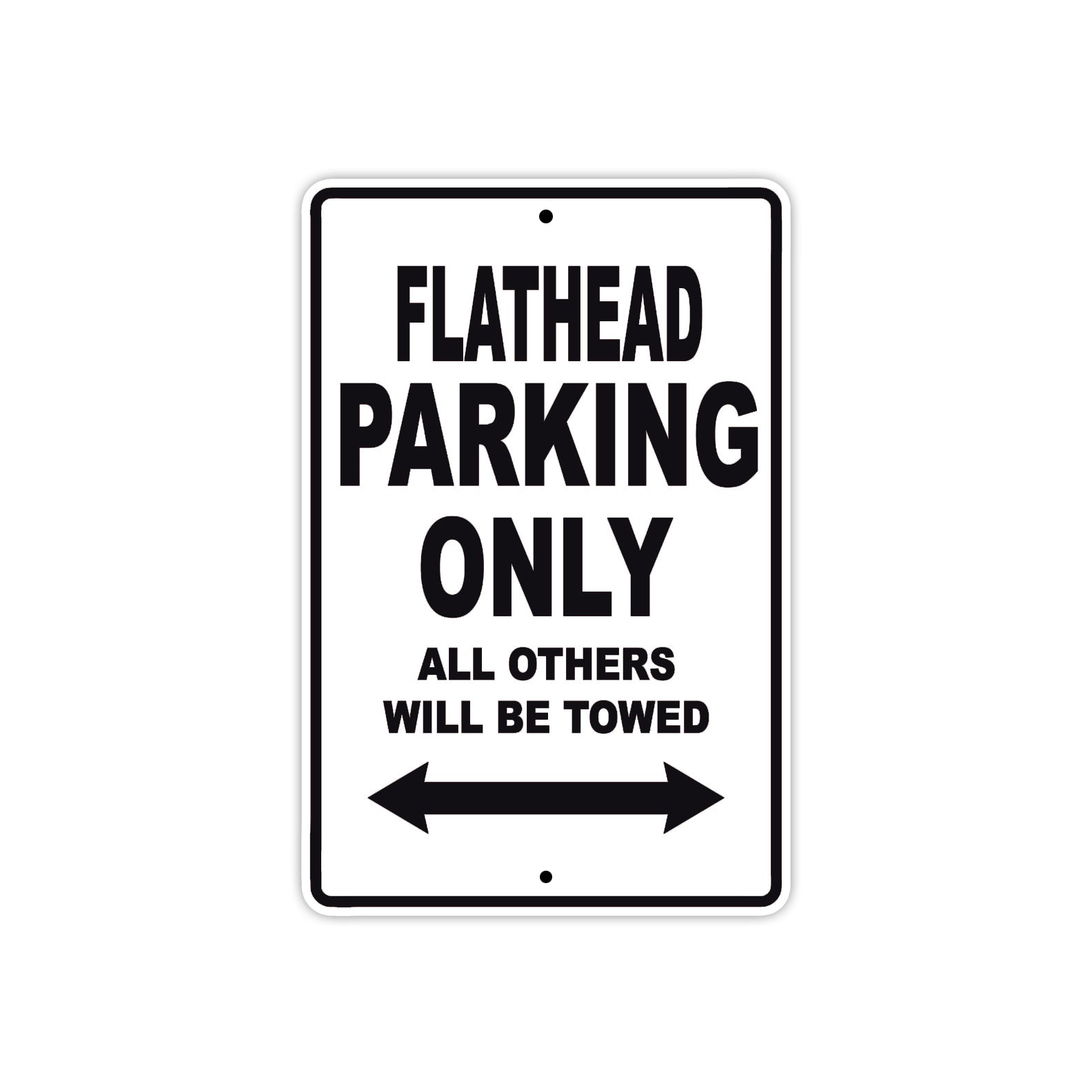 Harley Davidson Flathead Parking Only All Others Will Be Towed Aluminum Decor Garage Sign