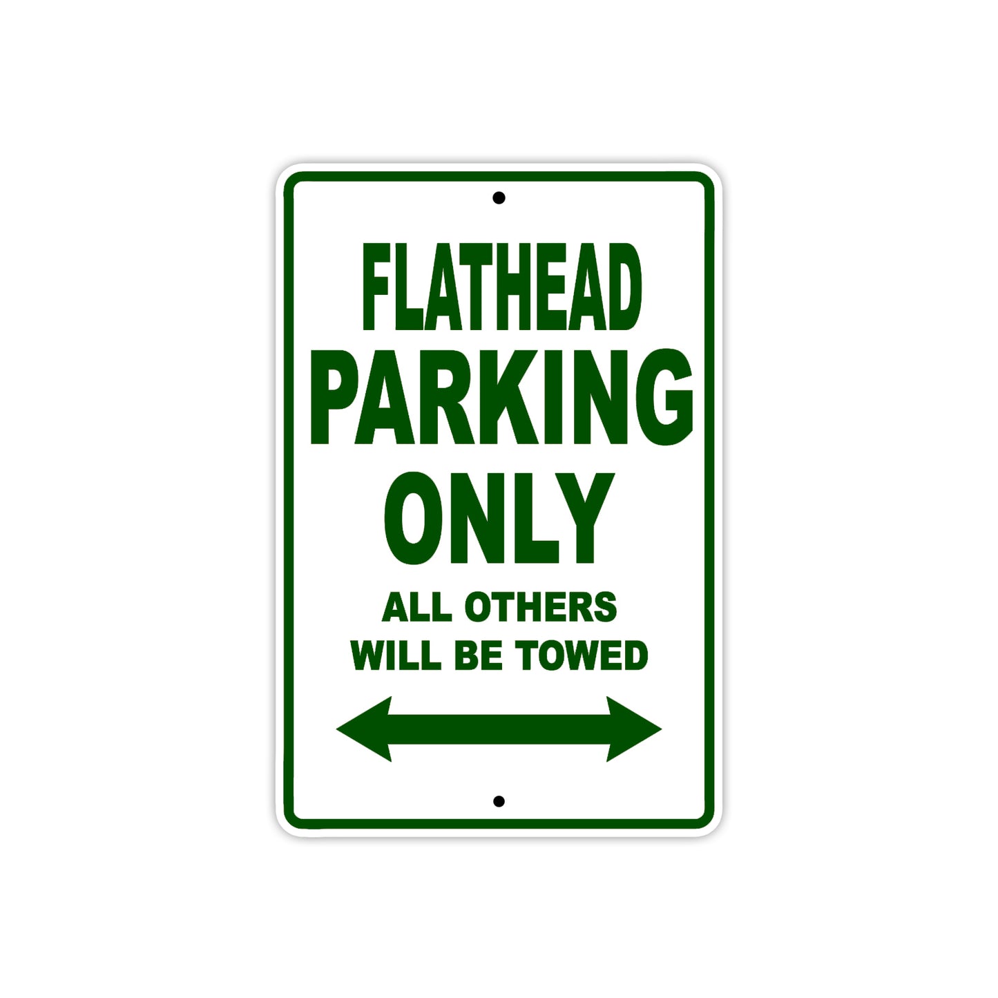 Harley Davidson Flathead Parking Only All Others Will Be Towed Aluminum Decor Garage Sign