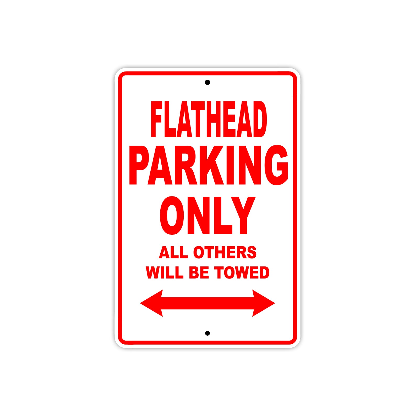 Harley Davidson Flathead Parking Only All Others Will Be Towed Aluminum Decor Garage Sign