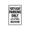 Harley Davidson Forty Eight Parking Only All Others Will Be Towed Aluminum Decor Garage Sign