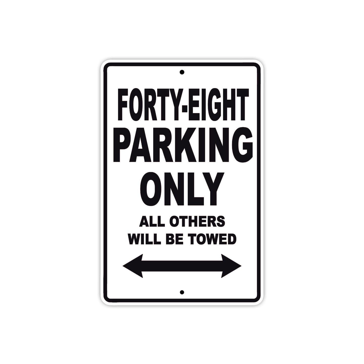 Harley Davidson Forty Eight Parking Only All Others Will Be Towed Aluminum Decor Garage Sign