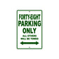 Harley Davidson Forty Eight Parking Only All Others Will Be Towed Aluminum Decor Garage Sign