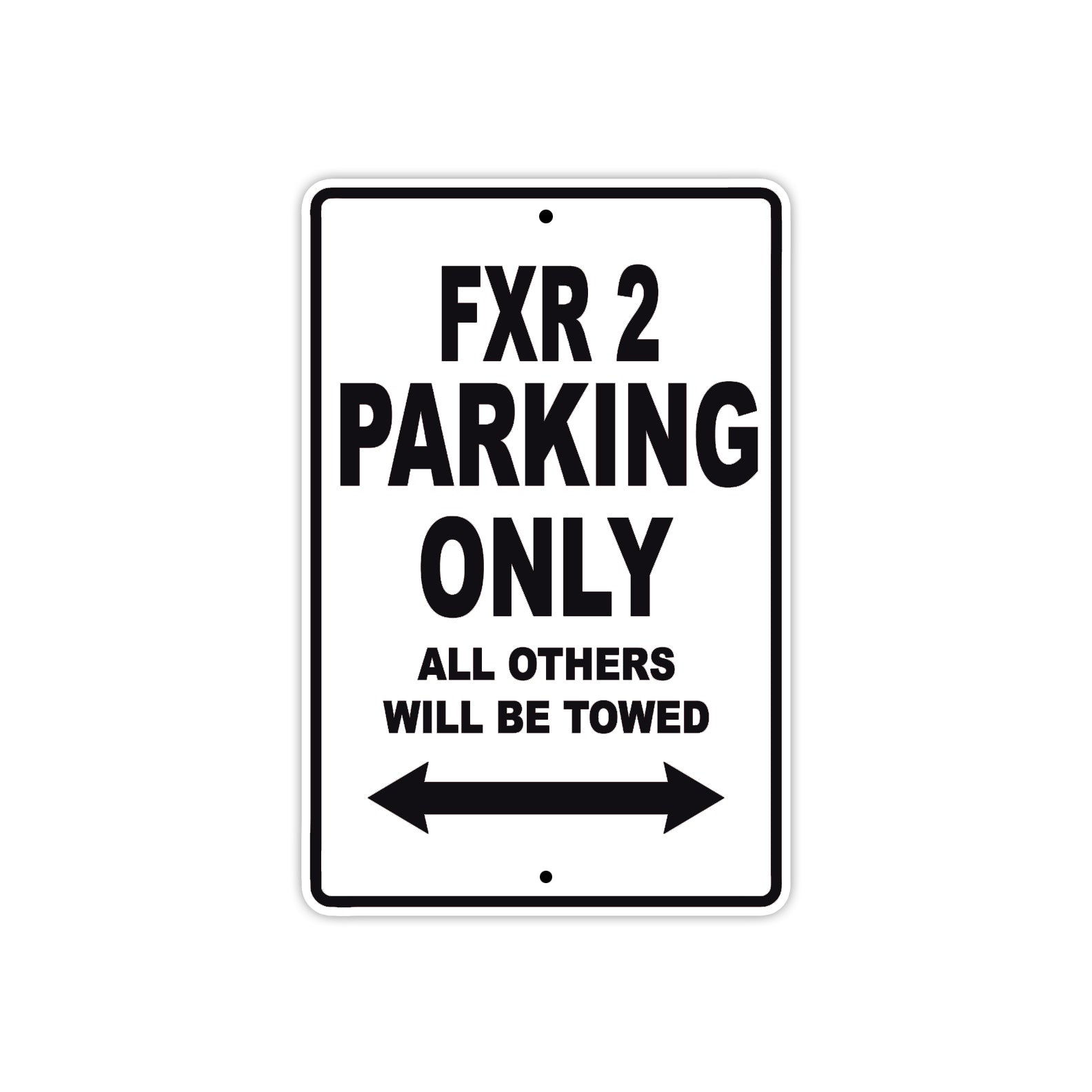 Harley Davidson FXR 2 Parking Only All Others Will Be Towed Aluminum Decor Garage Sign