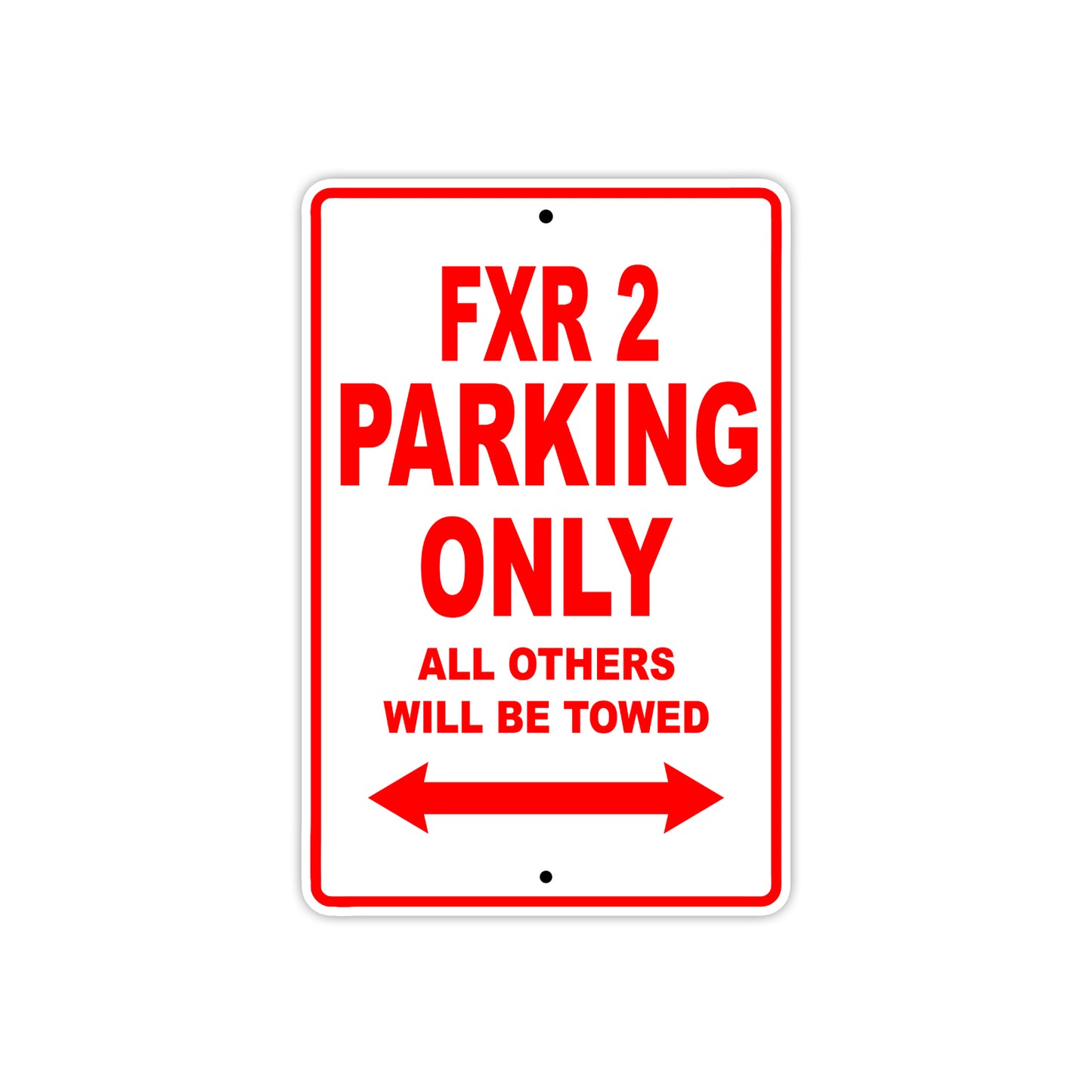 Harley Davidson FXR 2 Parking Only All Others Will Be Towed Aluminum Decor Garage Sign