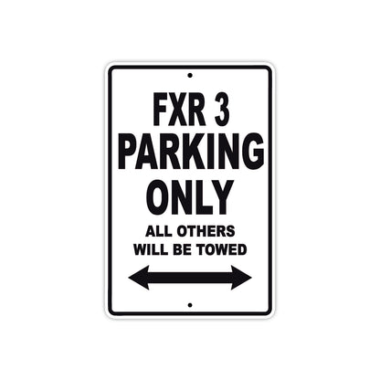 Harley Davidson FXR 3 Parking Only All Others Will Be Towed Aluminum Decor Garage Sign