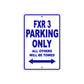 Harley Davidson FXR 3 Parking Only All Others Will Be Towed Aluminum Decor Garage Sign