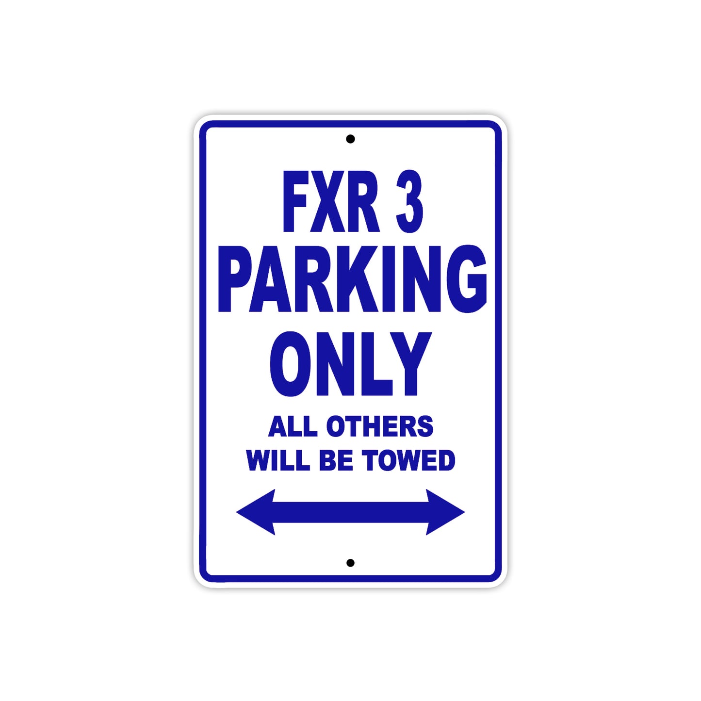 Harley Davidson FXR 3 Parking Only All Others Will Be Towed Aluminum Decor Garage Sign