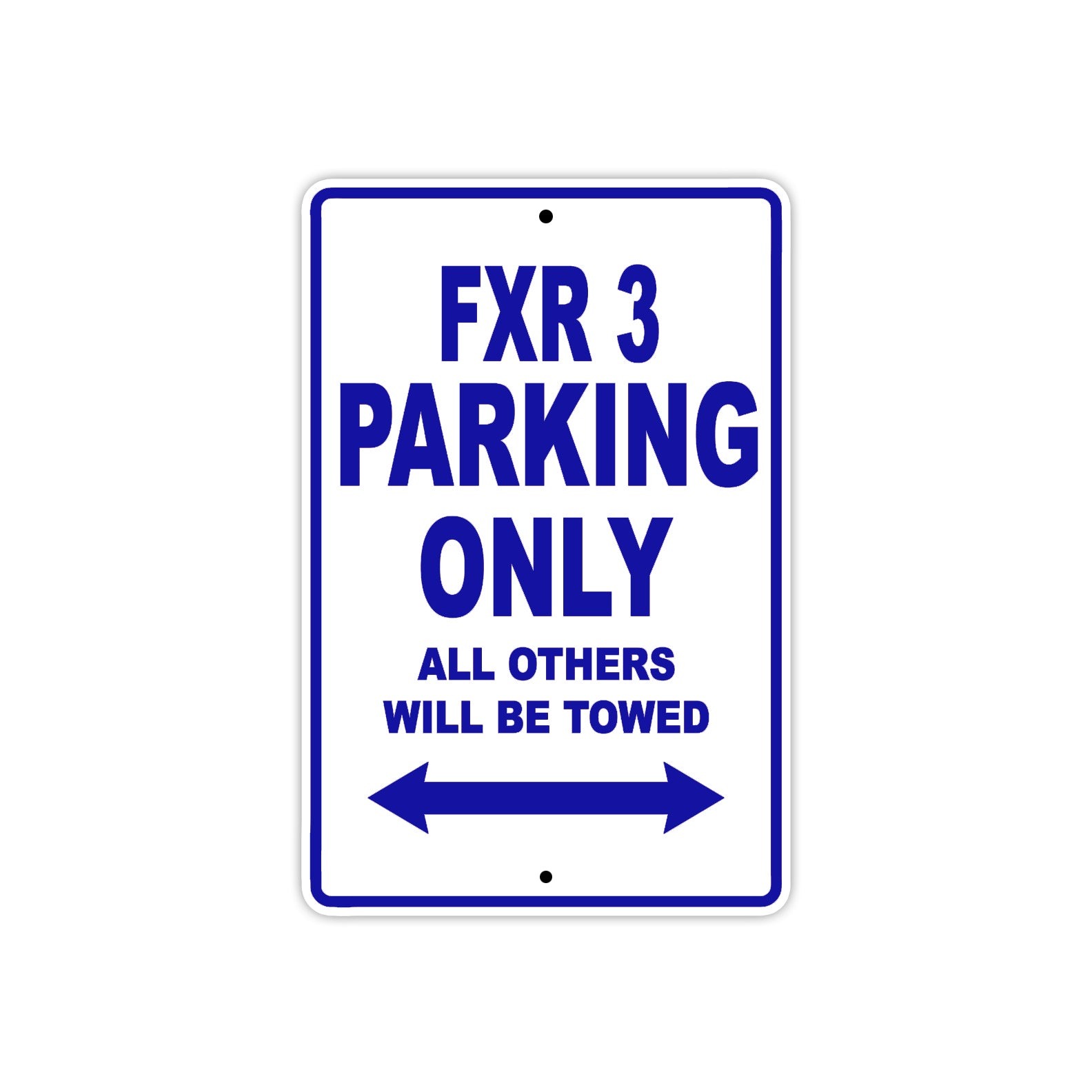 Harley Davidson FXR 3 Parking Only All Others Will Be Towed Aluminum Decor Garage Sign
