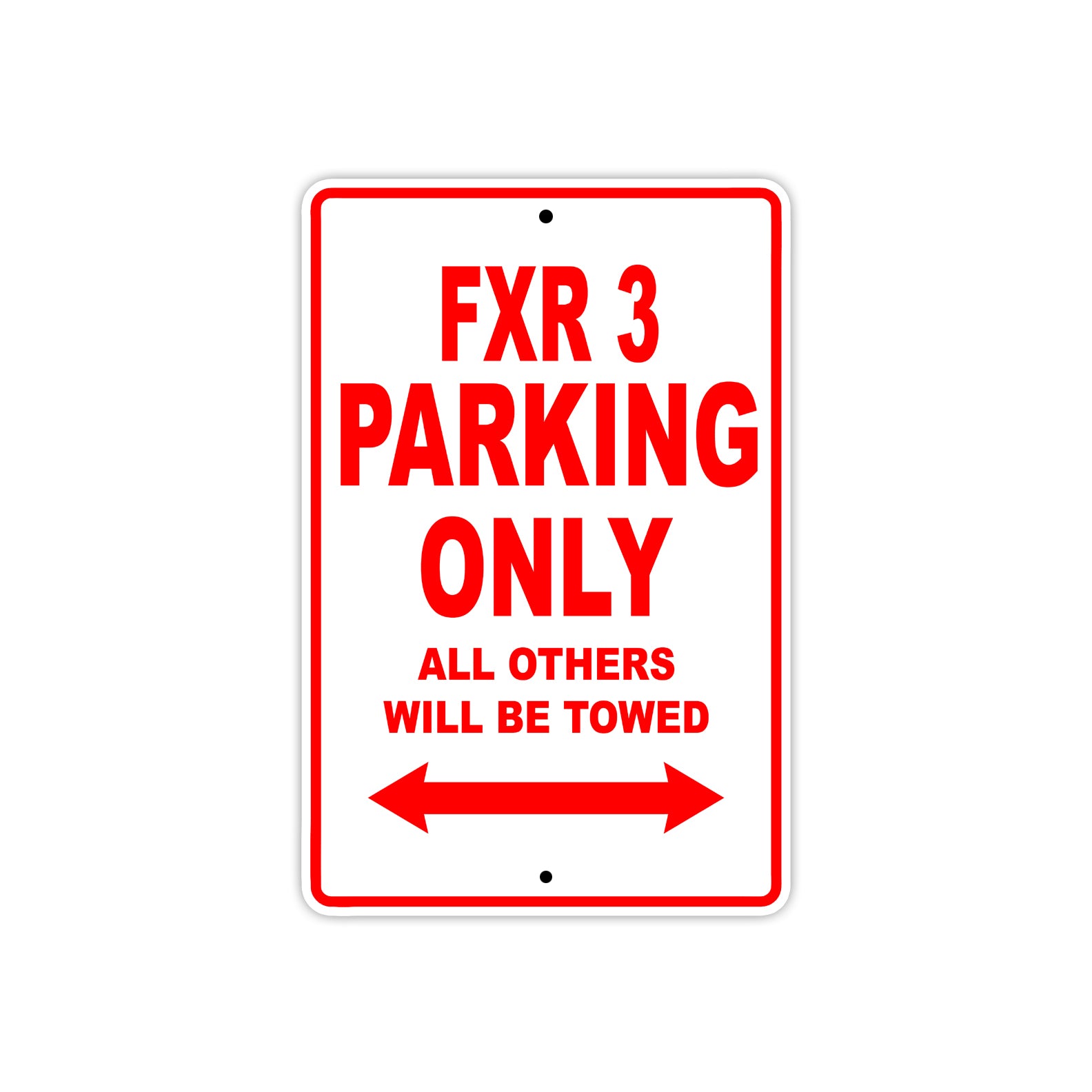 Harley Davidson FXR 3 Parking Only All Others Will Be Towed Aluminum Decor Garage Sign