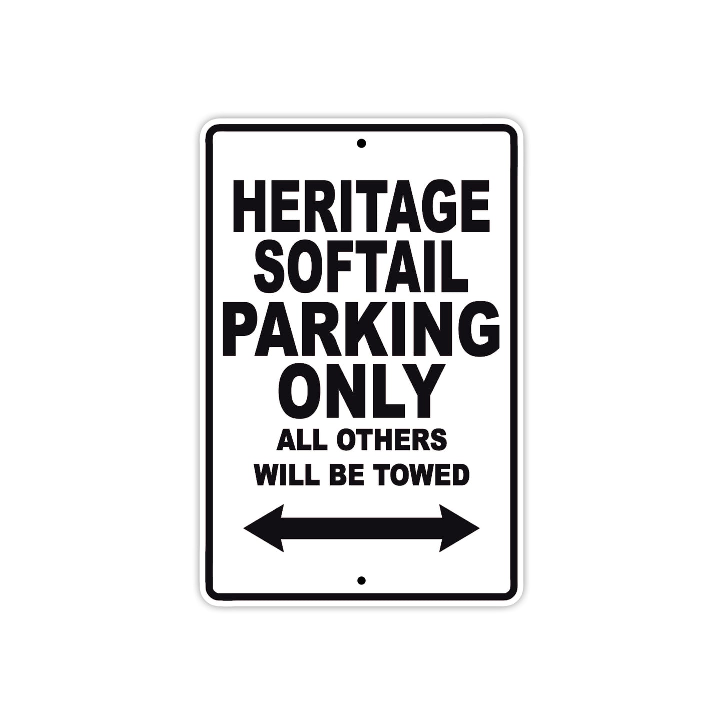 Harley Davidson Heritage Softail Parking Only All Others Will Be Towed Aluminum Decor Garage Sign