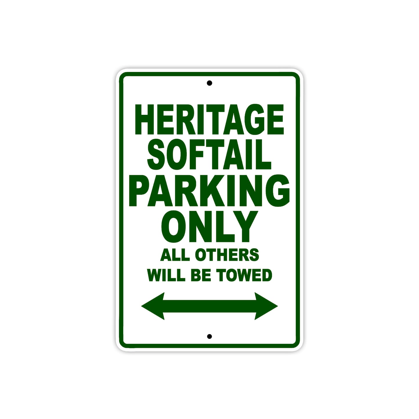 Harley Davidson Heritage Softail Parking Only All Others Will Be Towed Aluminum Decor Garage Sign