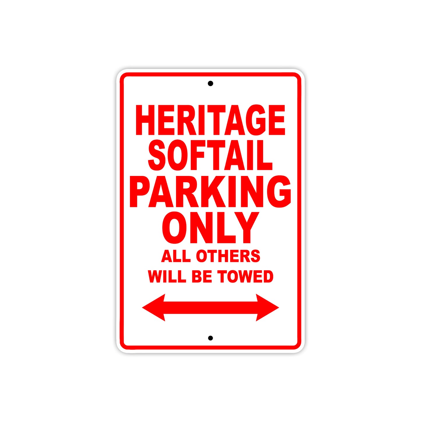 Harley Davidson Heritage Softail Parking Only All Others Will Be Towed Aluminum Decor Garage Sign