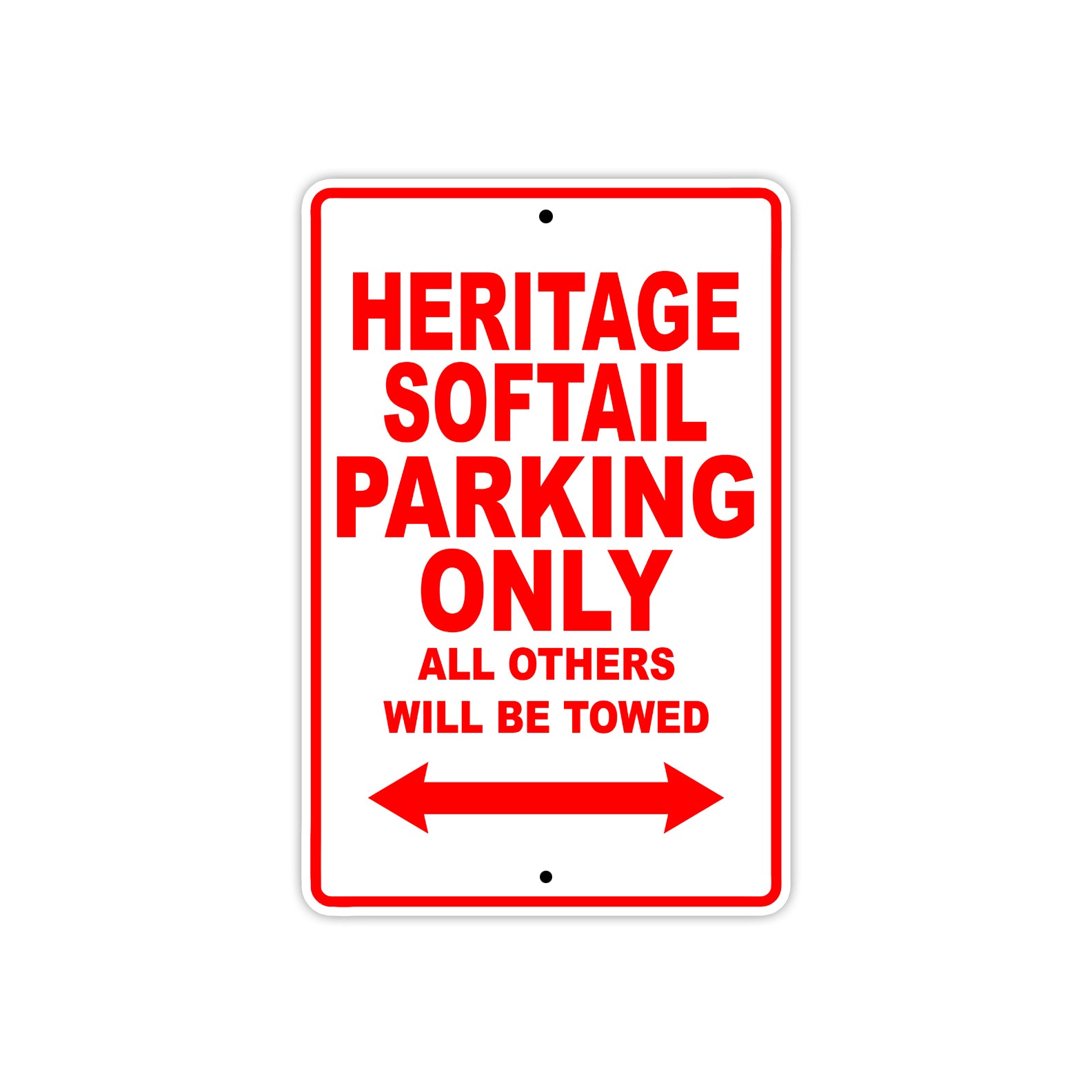Harley Davidson Heritage Softail Parking Only All Others Will Be Towed Aluminum Decor Garage Sign