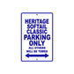 Harley Davidson Heritage Softail Classic Parking Only All Others Will Be Towed Aluminum Decor Garage Sign