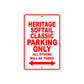 Harley Davidson Heritage Softail Classic Parking Only All Others Will Be Towed Aluminum Decor Garage Sign