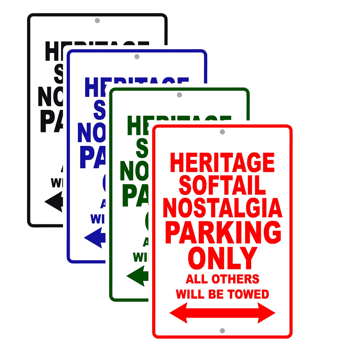 Harley Davidson Heritage Softail Nostalgia Parking Only All Others Will Be Towed Aluminum Decor Garage Sign