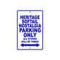 Harley Davidson Heritage Softail Nostalgia Parking Only All Others Will Be Towed Aluminum Decor Garage Sign