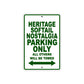 Harley Davidson Heritage Softail Nostalgia Parking Only All Others Will Be Towed Aluminum Decor Garage Sign