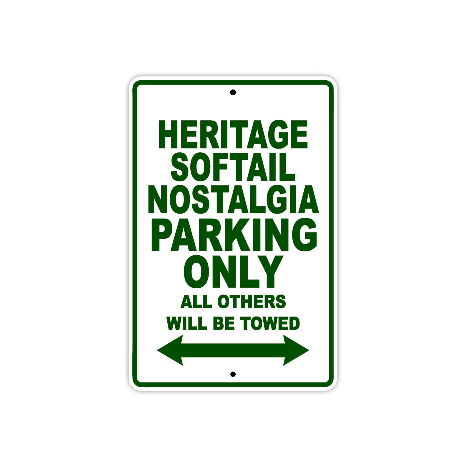 Harley Davidson Heritage Softail Nostalgia Parking Only All Others Will Be Towed Aluminum Decor Garage Sign