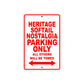 Harley Davidson Heritage Softail Nostalgia Parking Only All Others Will Be Towed Aluminum Decor Garage Sign