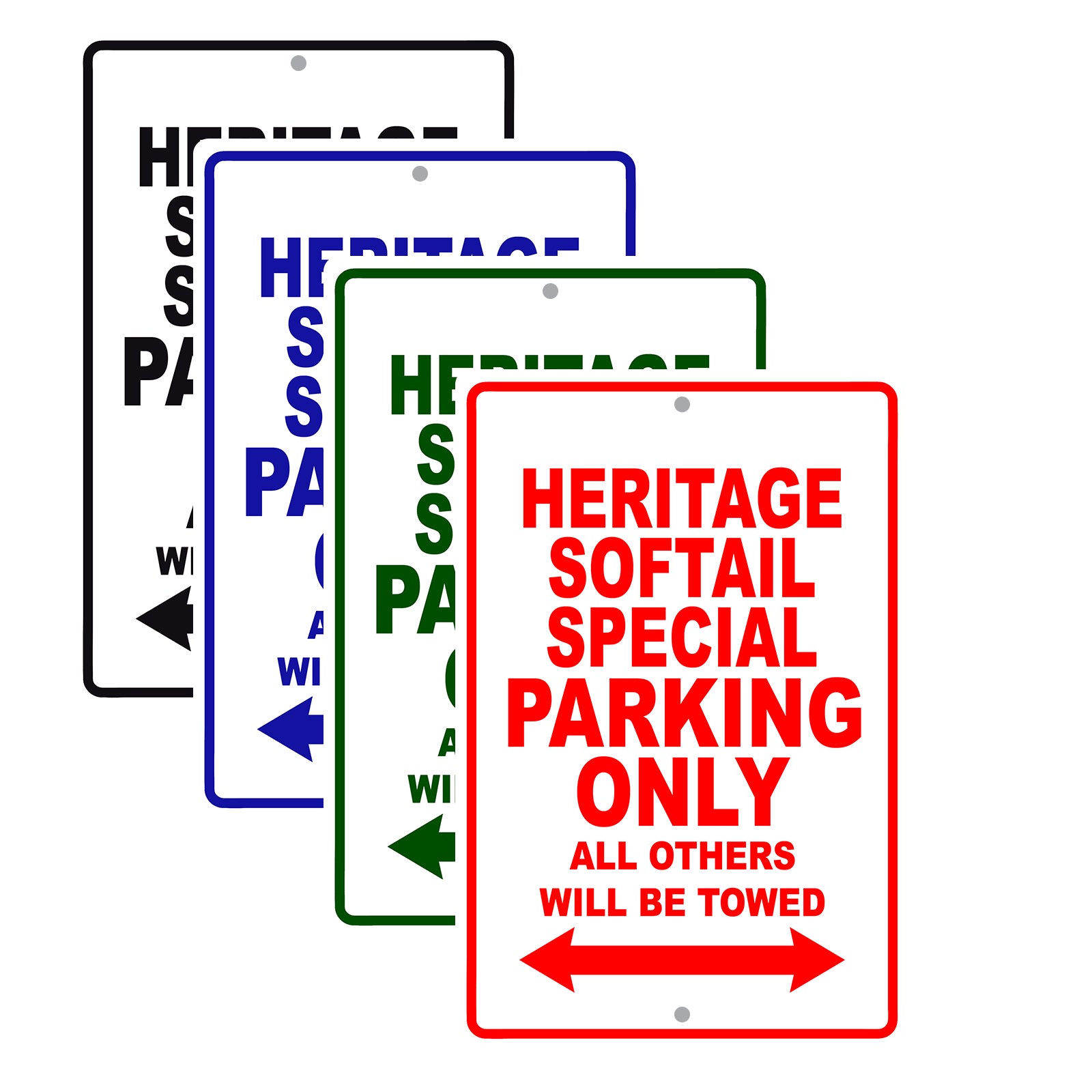 Harley Davidson Heritage Softail Special Parking Only All Others Will Be Towed Aluminum Decor Garage Sign