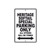 Harley Davidson Heritage Softail Special Parking Only All Others Will Be Towed Aluminum Decor Garage Sign