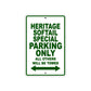 Harley Davidson Heritage Softail Special Parking Only All Others Will Be Towed Aluminum Decor Garage Sign