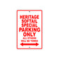Harley Davidson Heritage Softail Special Parking Only All Others Will Be Towed Aluminum Decor Garage Sign