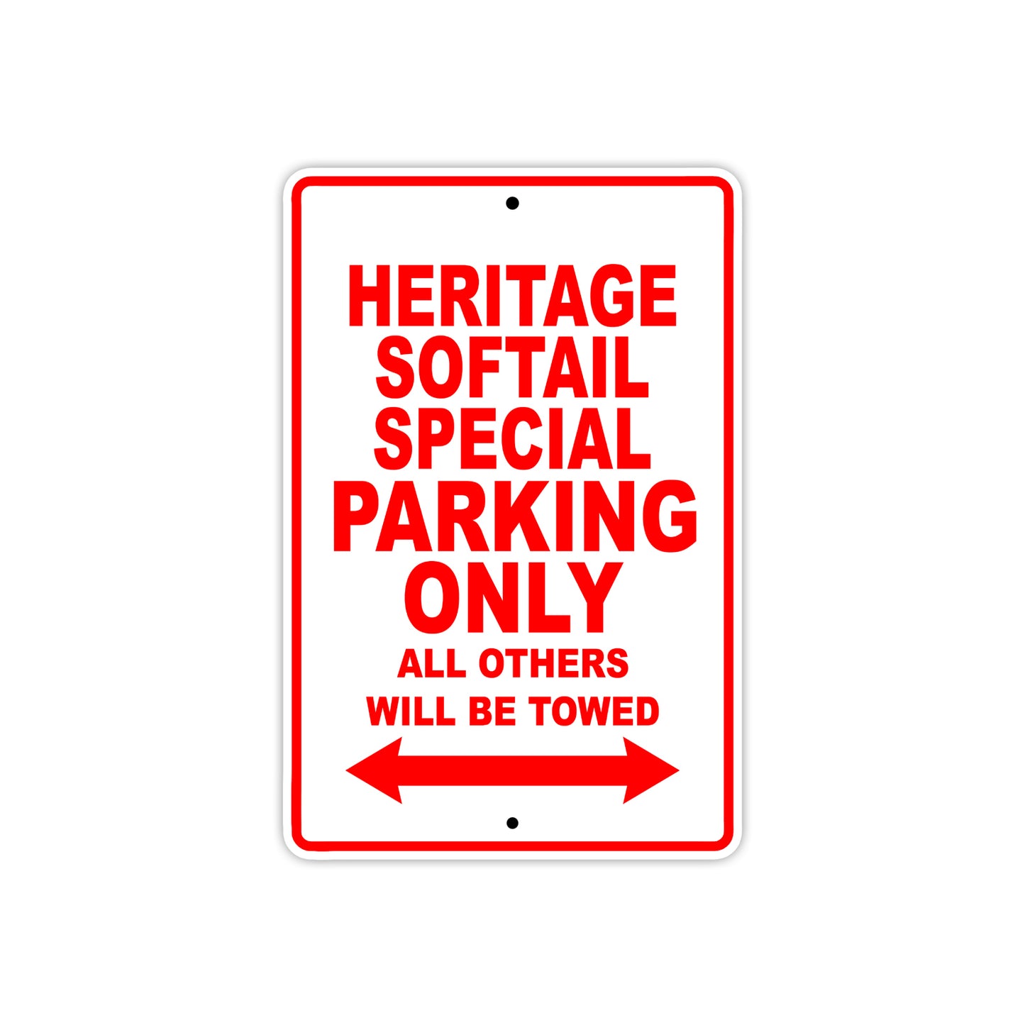 Harley Davidson Heritage Softail Special Parking Only All Others Will Be Towed Aluminum Decor Garage Sign