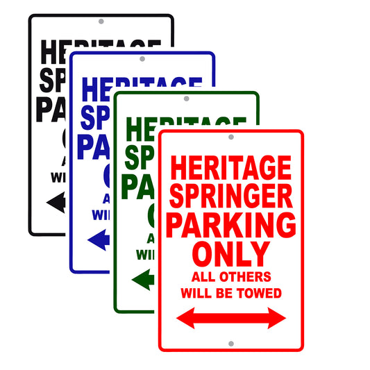 Harley Davidson Heritage Springer Parking Only All Others Will Be Towed Aluminum Decor Garage Sign