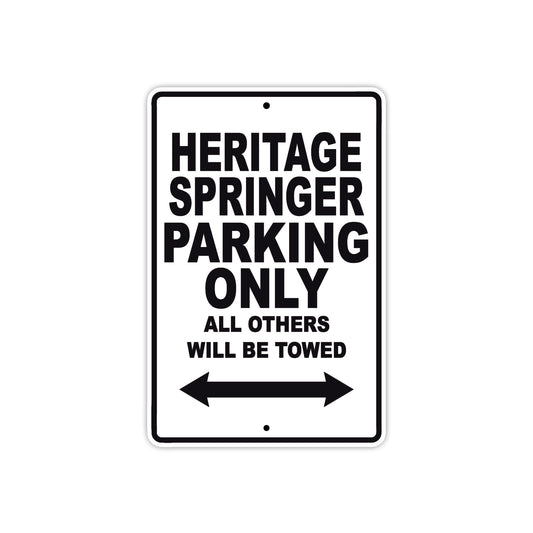 Harley Davidson Heritage Springer Parking Only All Others Will Be Towed Aluminum Decor Garage Sign