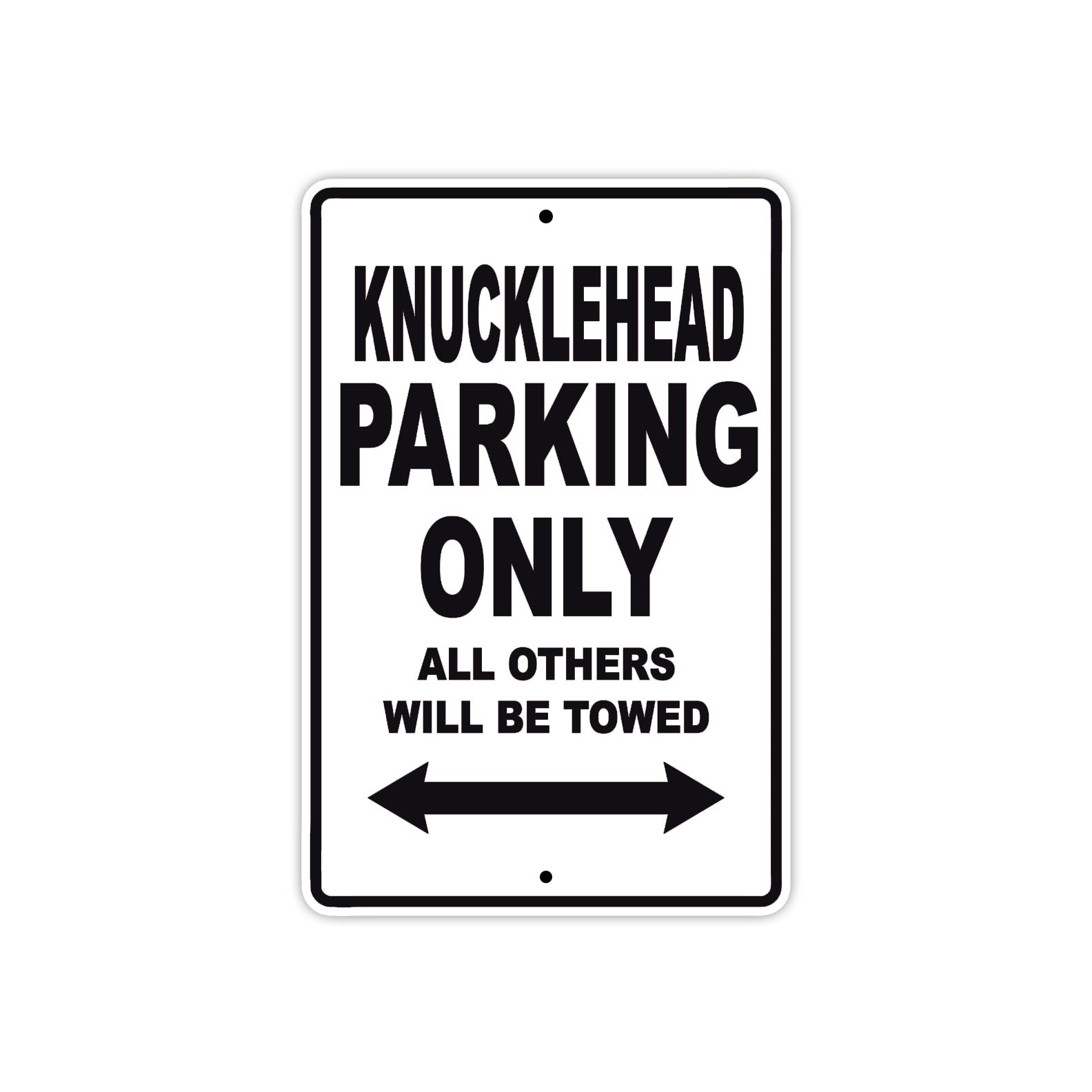 Harley Davidson Knucklehead Parking Only All Others Will Be Towed Aluminum Decor Garage Sign