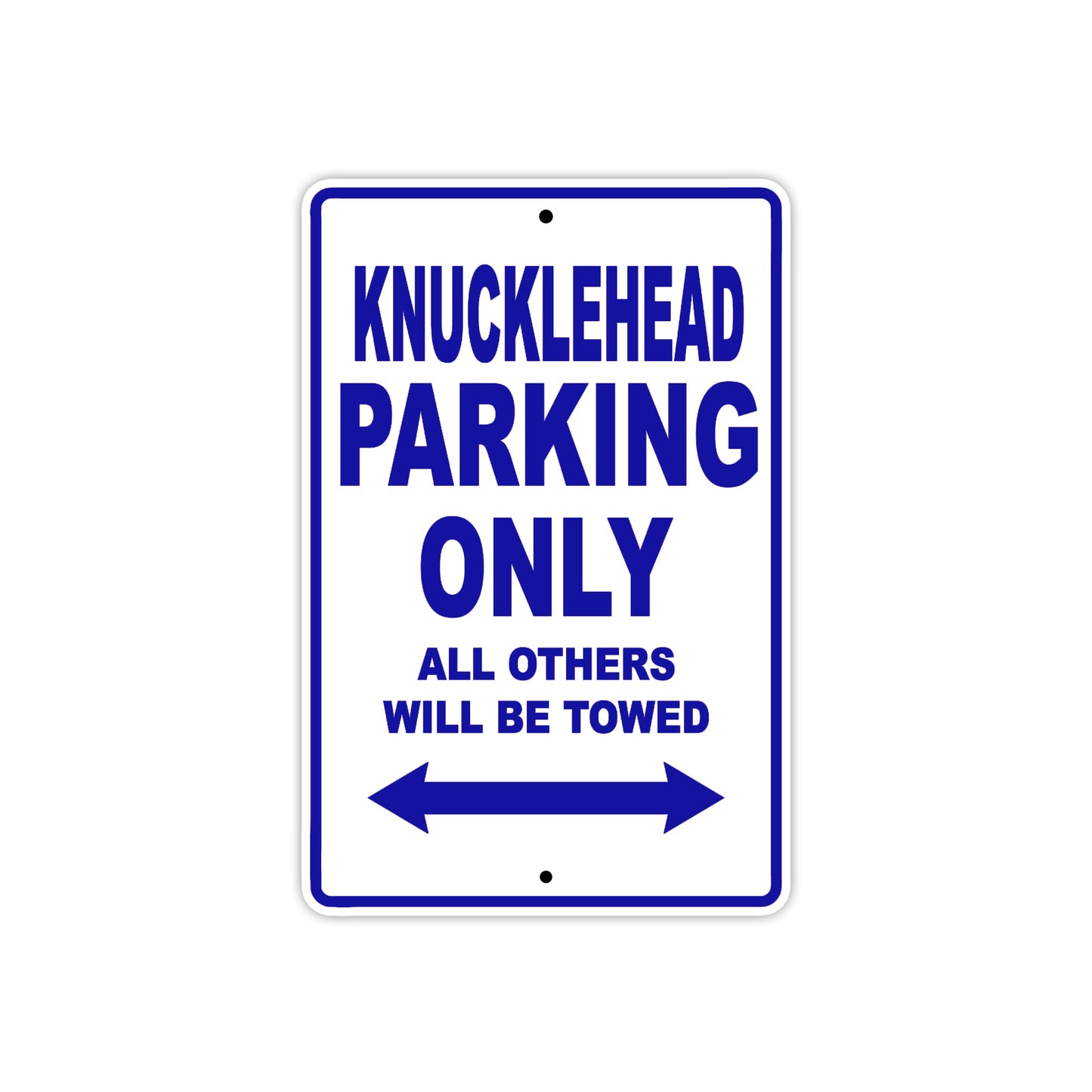 Harley Davidson Knucklehead Parking Only All Others Will Be Towed Aluminum Decor Garage Sign