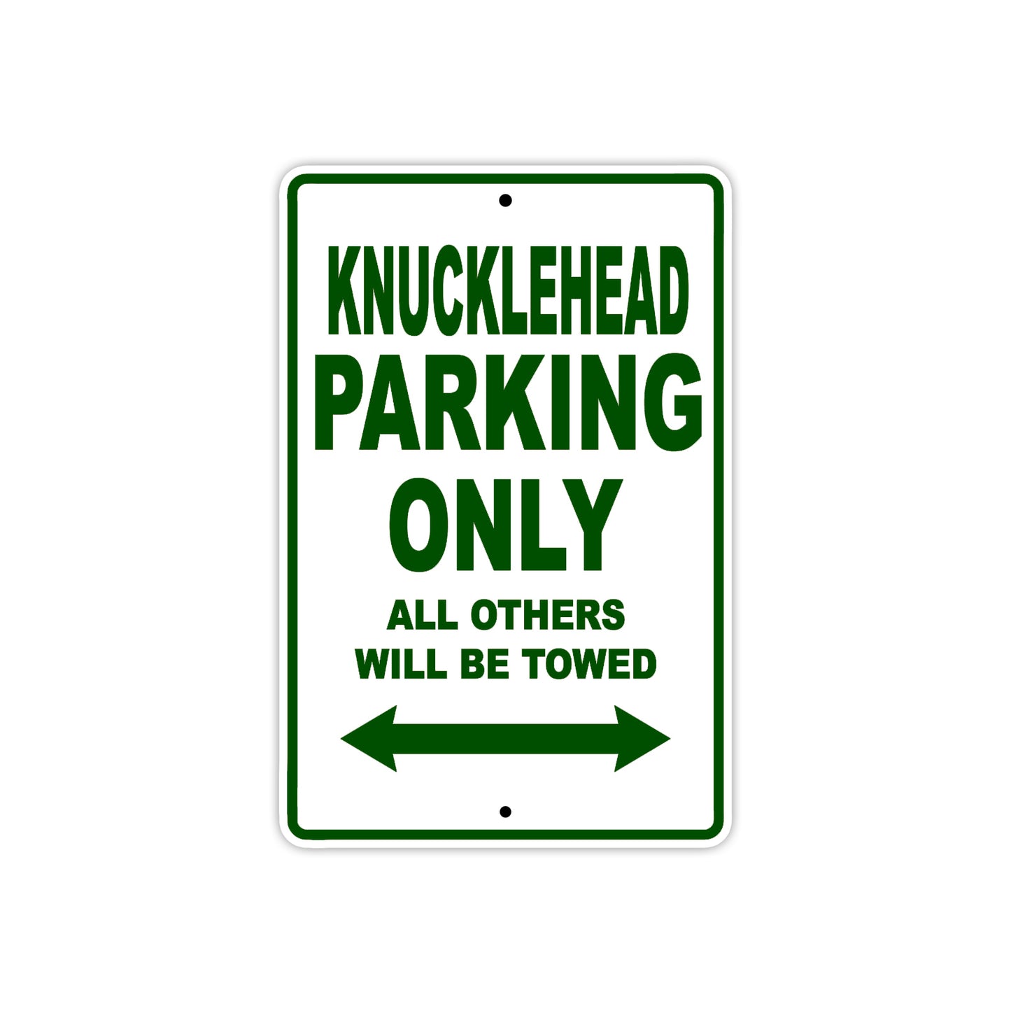 Harley Davidson Knucklehead Parking Only All Others Will Be Towed Aluminum Decor Garage Sign