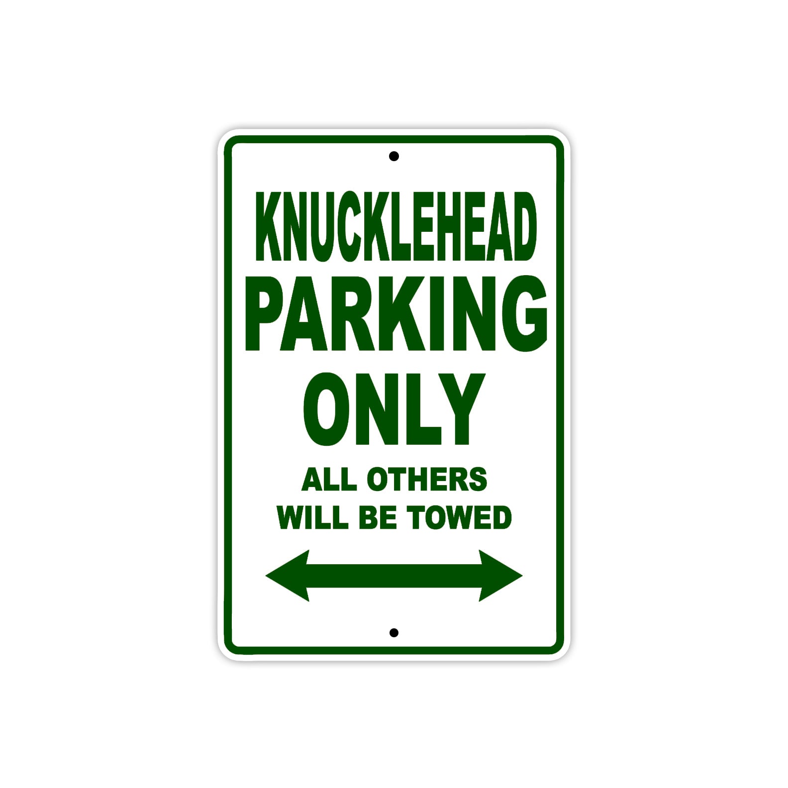 Harley Davidson Knucklehead Parking Only All Others Will Be Towed Aluminum Decor Garage Sign
