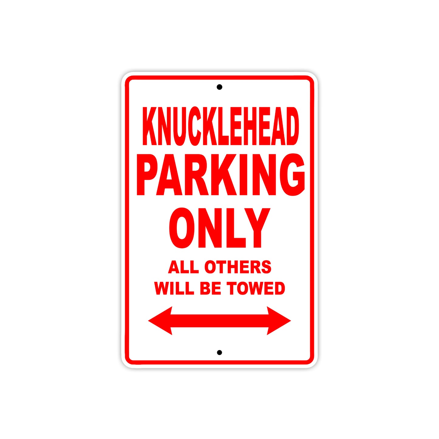 Harley Davidson Knucklehead Parking Only All Others Will Be Towed Aluminum Decor Garage Sign
