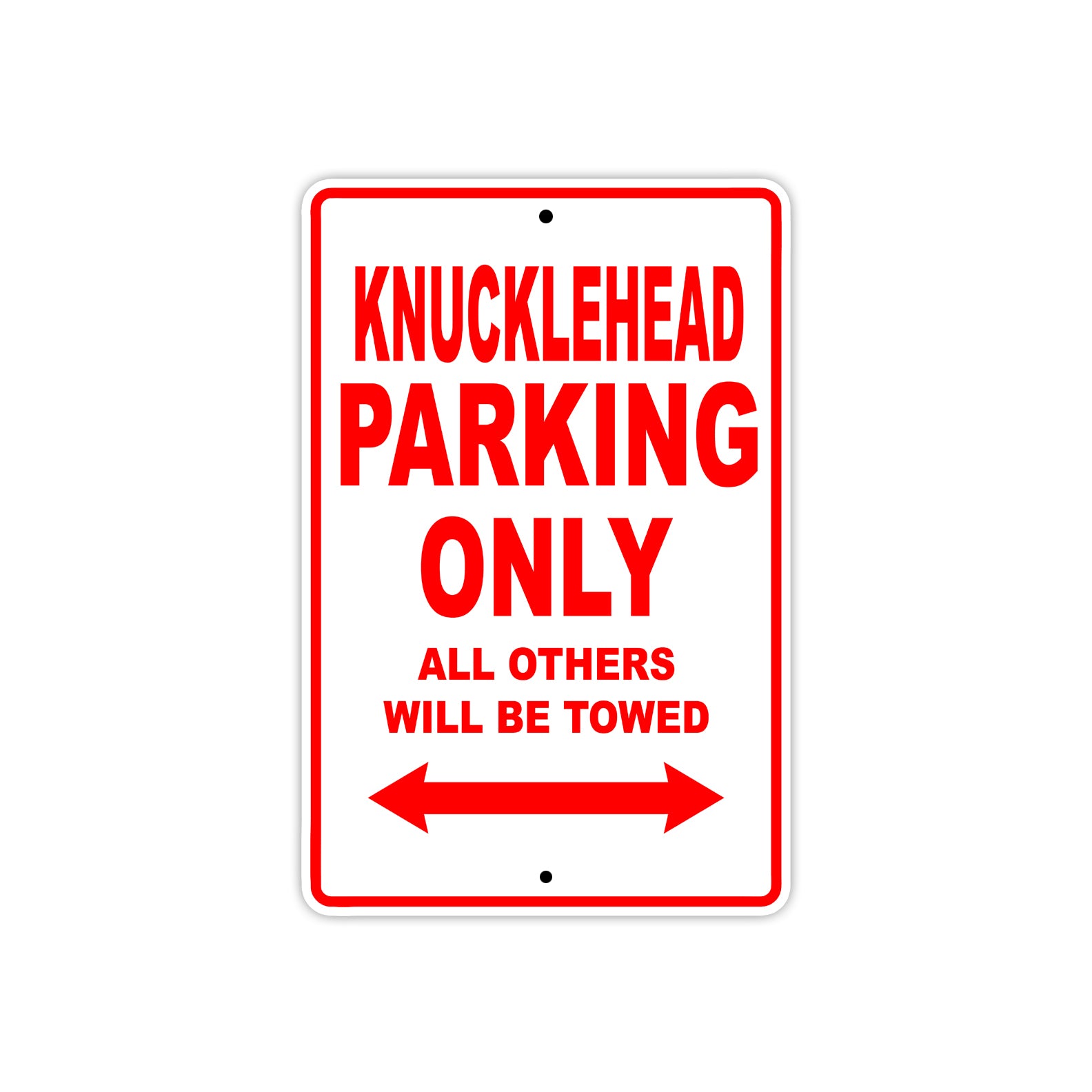 Harley Davidson Knucklehead Parking Only All Others Will Be Towed Aluminum Decor Garage Sign