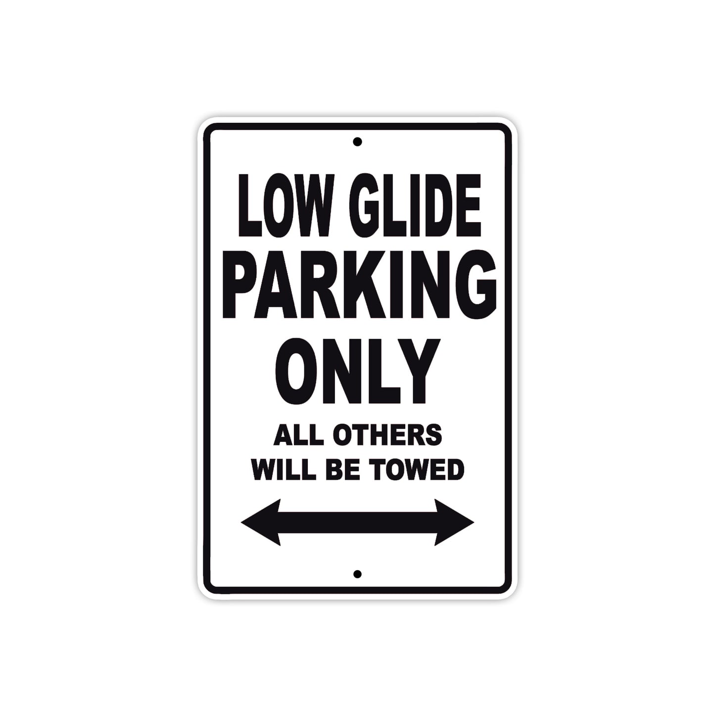 Harley Davidson Low Glide Parking Only All Others Will Be Towed Aluminum Decor Garage Sign