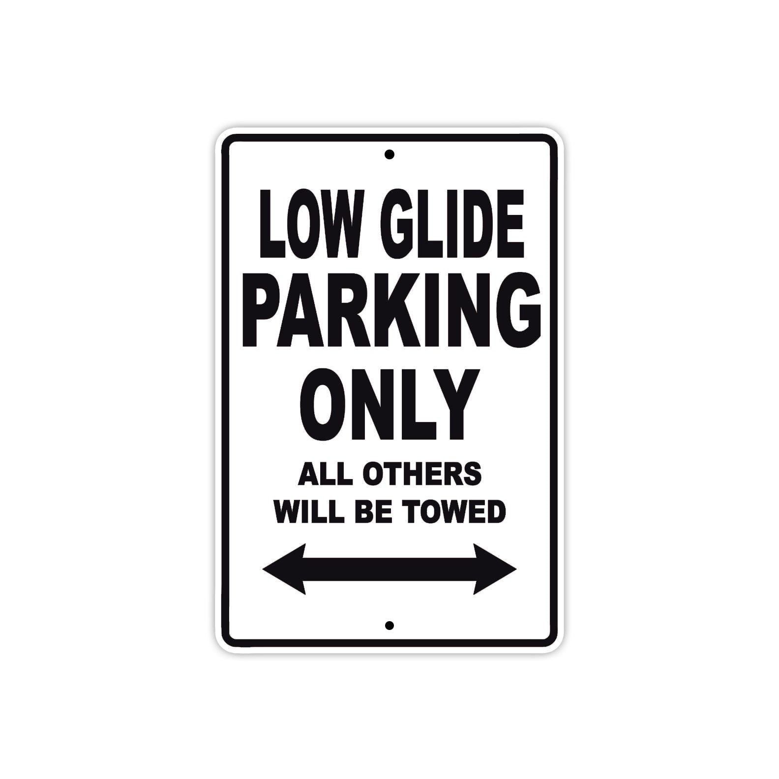 Harley Davidson Low Glide Parking Only All Others Will Be Towed Aluminum Decor Garage Sign