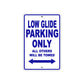 Harley Davidson Low Glide Parking Only All Others Will Be Towed Aluminum Decor Garage Sign