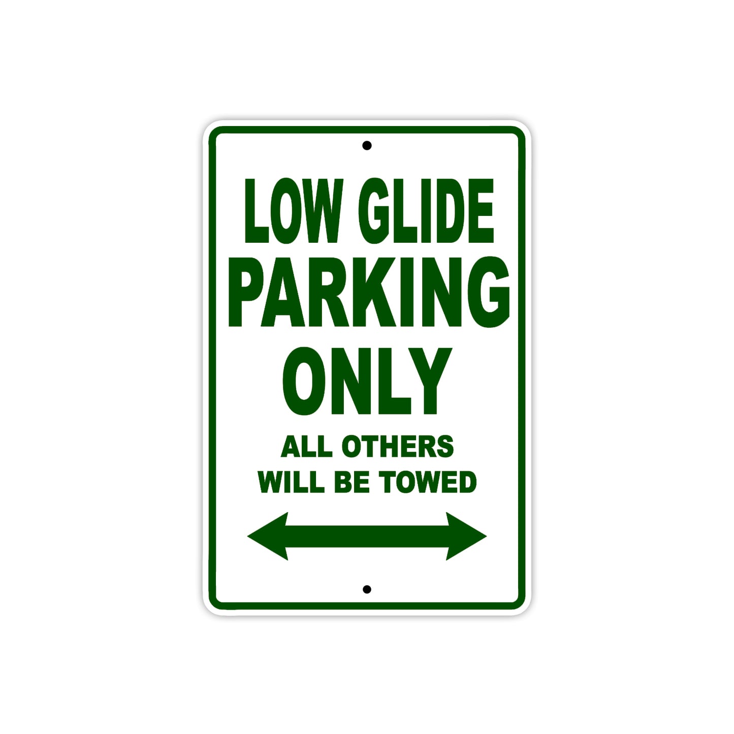 Harley Davidson Low Glide Parking Only All Others Will Be Towed Aluminum Decor Garage Sign