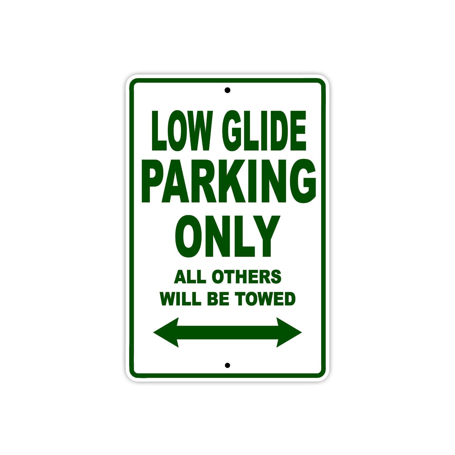 Harley Davidson Low Glide Parking Only All Others Will Be Towed Aluminum Decor Garage Sign