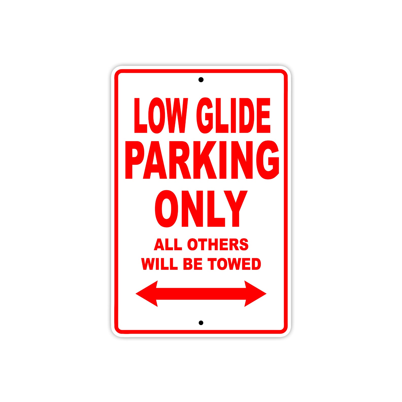 Harley Davidson Low Glide Parking Only All Others Will Be Towed Aluminum Decor Garage Sign