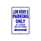 Harley Davidson Low Rider S Parking Only All Others Will Be Towed Aluminum Decor Garage Sign